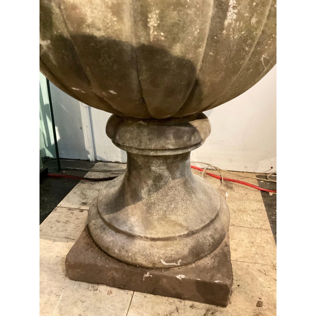 1900 Large Marble Garden Urn For Sale - Image 10 of 10