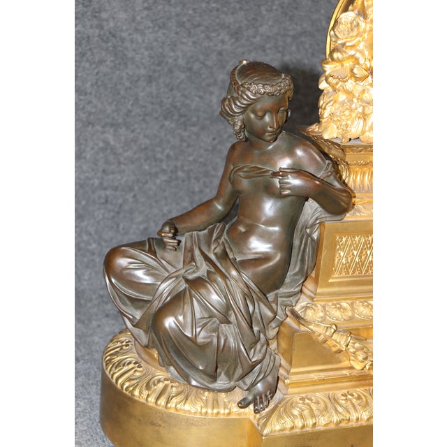 Late 19th Century Ornate Figural Bronze Clock by Delafontaine of Paris For Sale - Image 14 of 17