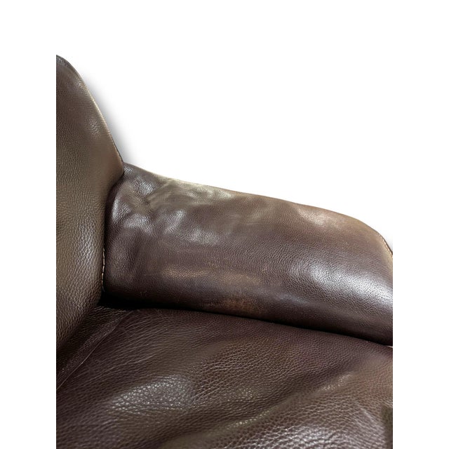 1990s Roche Bobois Leather Couch For Sale - Image 5 of 6