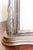 Art Deco Swing Tilt Photo Frame 8x10 Distressed Silver Wood Vanity Table Frame For Sale - Image 4 of 8