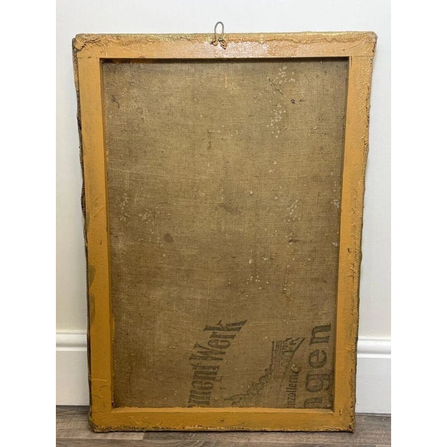 Large Religious Oil Painting the Icon of Madonna Del Popolo C1931 For Sale - Image 4 of 11