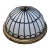 1900 Leaded Glass Light Fixture Flush Mount For Sale