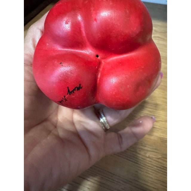 Red Mary Kirk Kelly Trompe L’Oeil Ceramic Red Bell Pepper Sculpture For Sale - Image 8 of 9