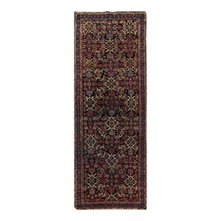 1930s Old Persian Mahal Area Rug 3'7"×10'0" For Sale