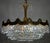 Brass Crystal 24 Karat Gold Plated Five-Light Chandelier, 1970s For Sale - Image 10 of 11