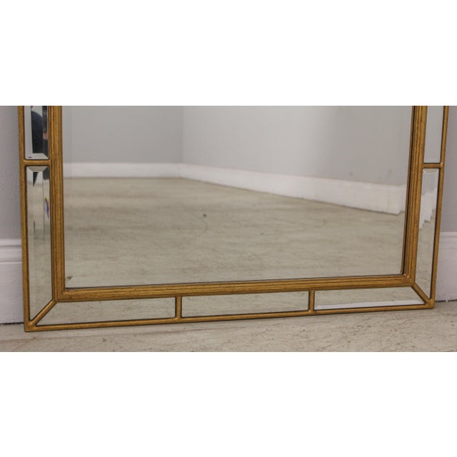 Gold Rectangular Frame Regency Style Beveled Mirror | Chairish