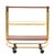 1970s Vintage Folding Bar Cart in Brass and Faux Burl Wood, 1970s For Sale - Image 5 of 9