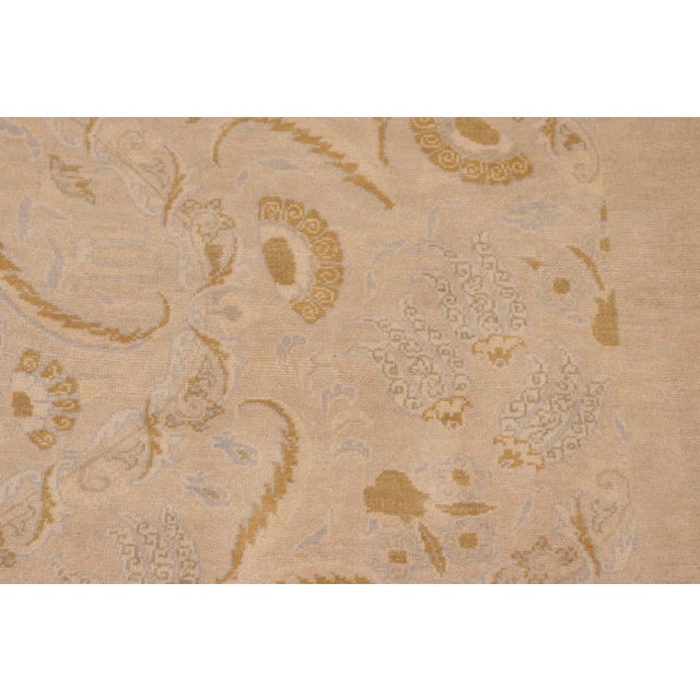Textile Boho Chic Tan/Brown Wool Rug - 6'0'' X 9'2'' For Sale - Image 7 of 10
