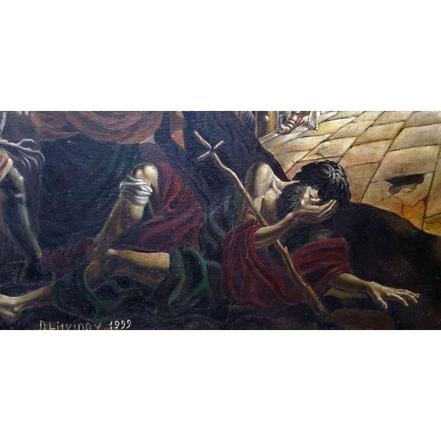 *** ABOUT THIS PAINTING *** * TITLE: ""Carrying the cross"" * ARTISTS: Daniil Litvinov * SIZE: 72x43 cm/'28.34x16.92...