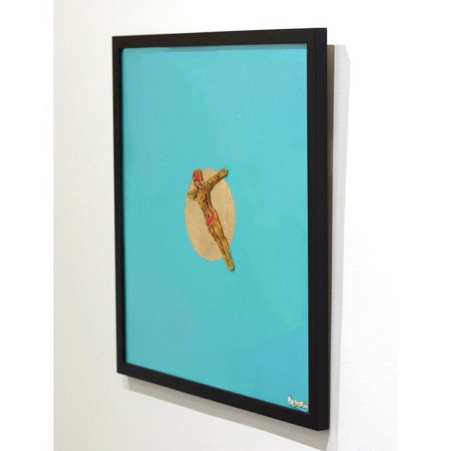 Freedom Ii - Framed Original Figurative Diver in Water Artwork by Beddru For Sale In Los Angeles - Image 6 of 8