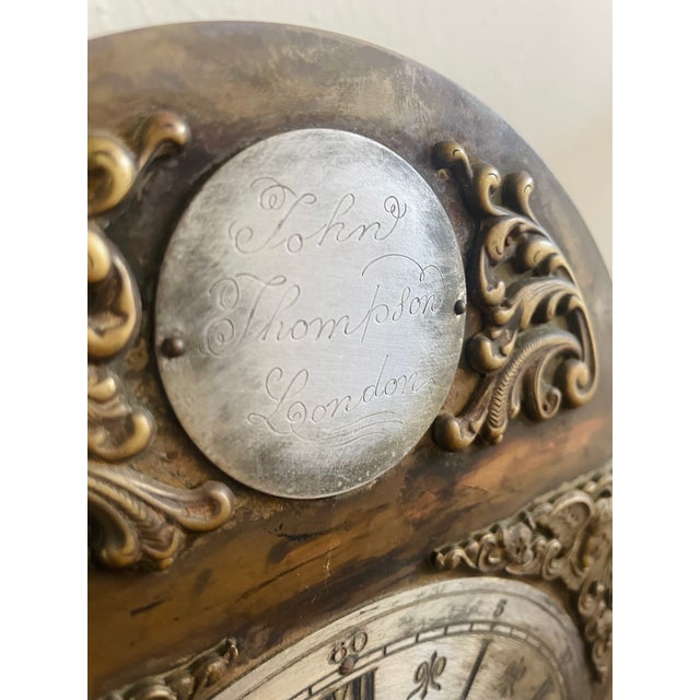 Wood Vintage English-Style Grandmother Clock • Franz Hermle German Mechanical Movement • Burlwood & Mahogany Case For Sale - Image 7 of 15