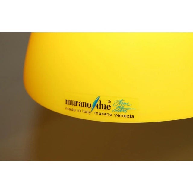 Late 20th Century Murano Due Yellow Murano Glass Pendant Lamp For Sale - Image 5 of 11