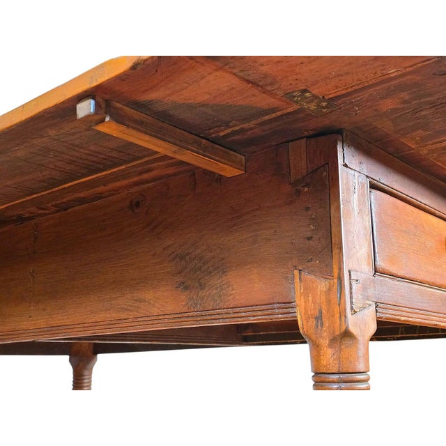 Mid 20th Century French Provincial Louis Philippe Period Fruitwood Drop-Leaf Table For Sale - Image 15 of 16