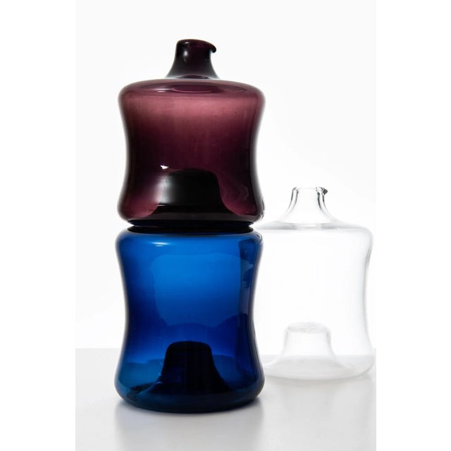 Mid-Century Modern Mid-Century Glass Vases by Timo Sarpaneva, Set of 3 For Sale - Image 3 of 5