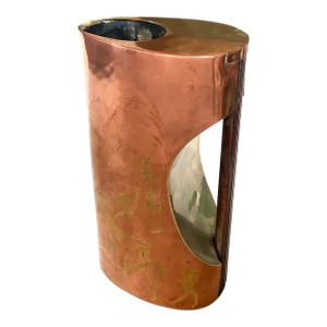 Los Castillo Water Pitcher in Copper, Brass and Silver With Rosewood Handle