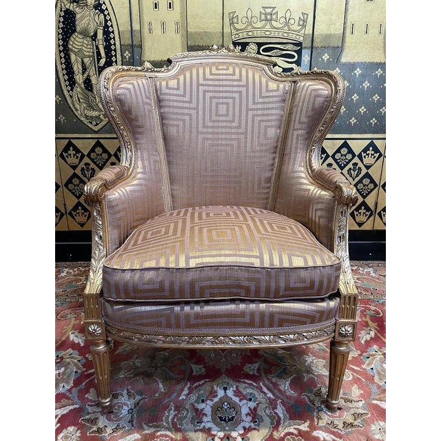 Louis XVI Winged Shepherdess in Golden Wood For Sale - Image 9 of 9