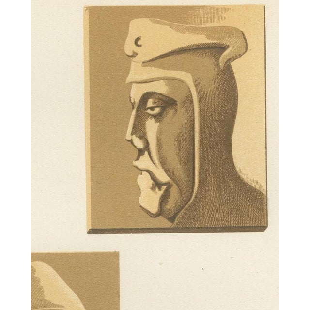 19th Century Ferdinand Séré, Carved Stall Heads at Vitteaux, Côte Dor, 1851, Chromolithograph For Sale - Image 5 of 9