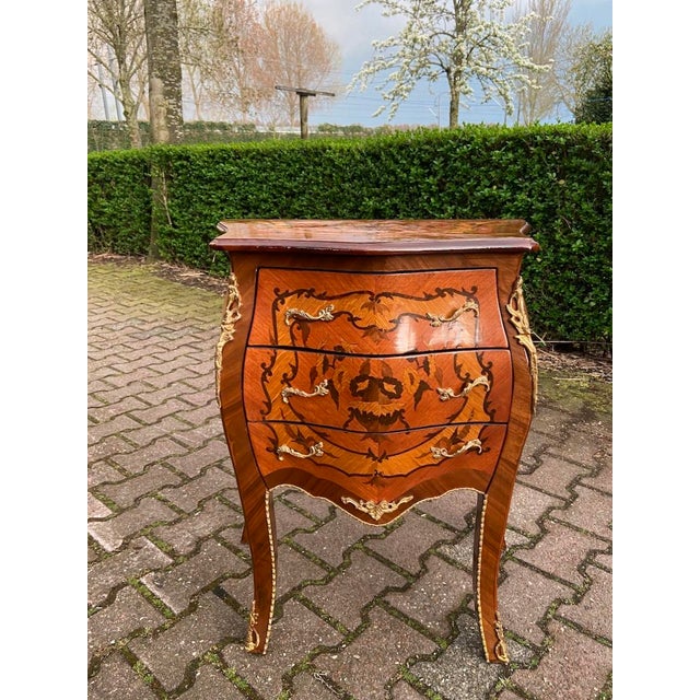 1960s French Louis XVI Mahogany Bronze Commode - 1 Pc For Sale - Image 6 of 14