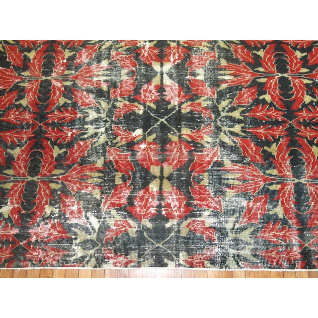 A grotesque vintage Turkish Anatolian rug from the middle of the 20th century.