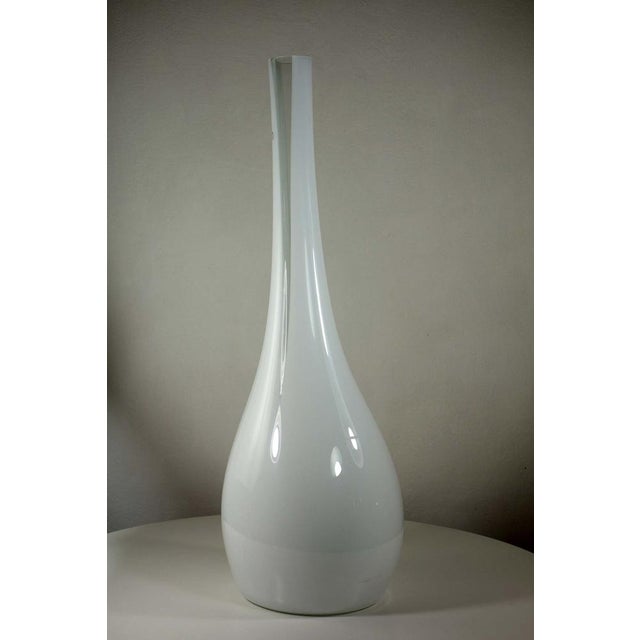 Italian Murano Glass Big White Vase by V. Nason & C., 1990s For Sale - Image 7 of 10