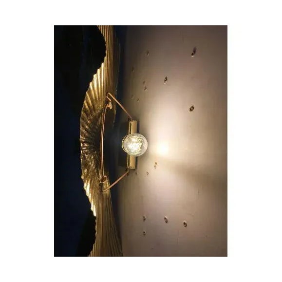 Sputnik wall lamp with gilt metal structure, century leave All leaves are hand made and all are little bit different...