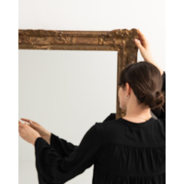 19th Century French Louis XV Giltwood Carved Wall Mirror For Sale - Image 9 of 9