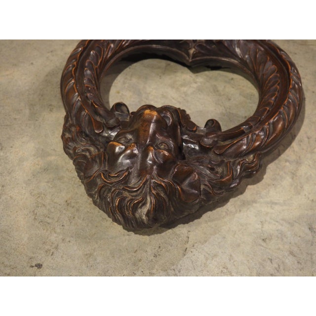 Oversized French Carved Walnut Study of a Bronze Door Knocker, 19th Century For Sale - Image 11 of 16