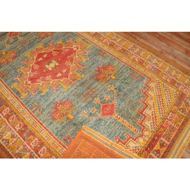 Vintage Zabihi Collection Moroccan Blue Rug - 4'5" x 6'1" For Sale In New York - Image 6 of 10