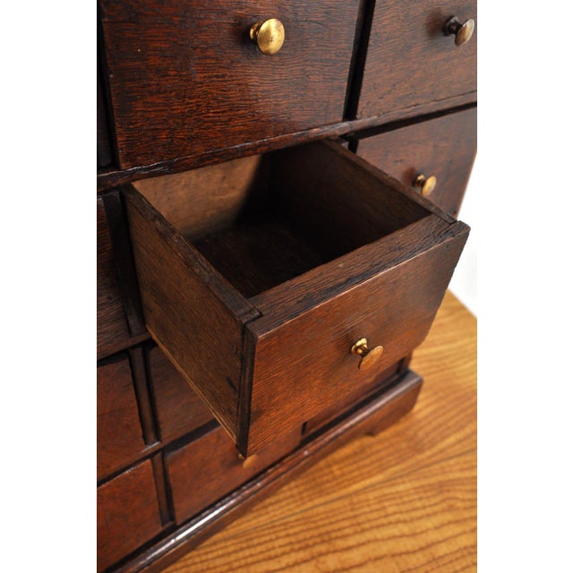 Small Oak Haberdashery Chest of Drawers, 18th Century For Sale - Image 9 of 12
