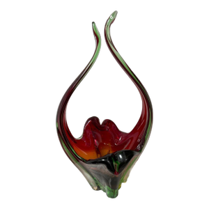 Vintage Murano Glass Sculpture Basket!!