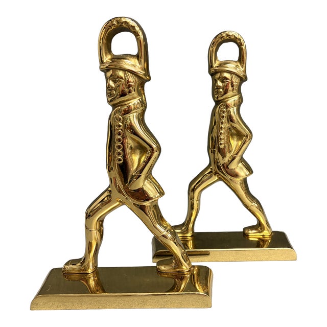 Large Virginia Metalcrafters Soldier Bookends For Sale