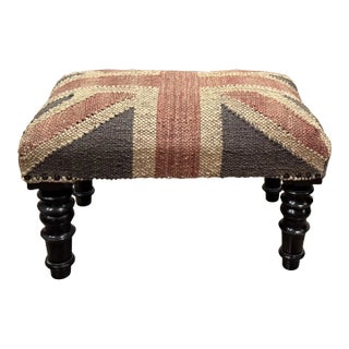1990's Vintage Union Jack Footstool For Sale