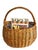 Early 20th Century French Wicker Gathering Basket With Bentwood Handle | French Provincial Market Basket For Sale - Image 11 of 11