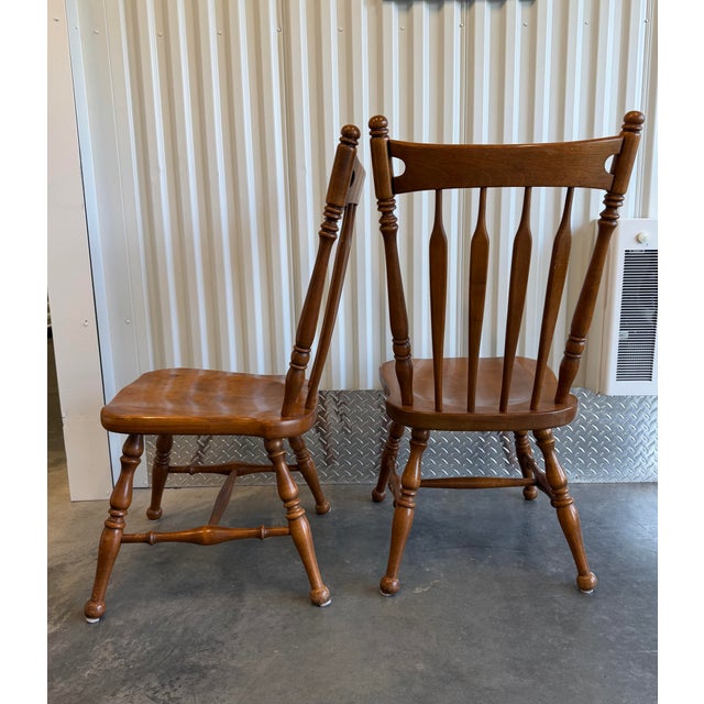 American 1980s Pair of Ethan Allen Chairs For Sale - Image 3 of 11