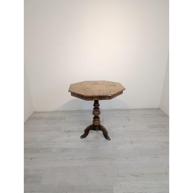19th Century Biedermaier Marquetry Coffee Table For Sale - Image 4 of 12
