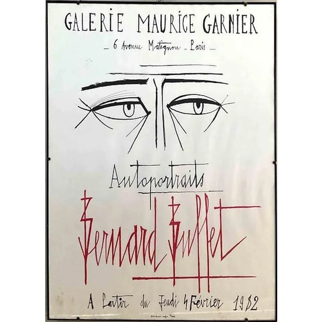 Composition - Vintage Poster is an original artwork realized for Exhibition at Maurice Garnier Gallery by Bernard Buffet...
