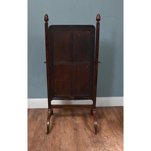 Regency Cheval Mirror in Mahogany, 1860 For Sale - Image 11 of 12