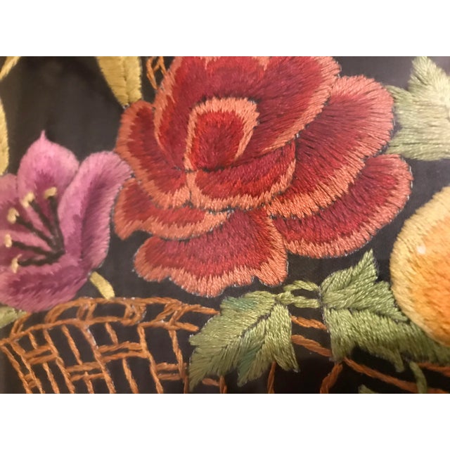 1950s Framed Image Woven on Silk, 1950 For Sale - Image 5 of 14