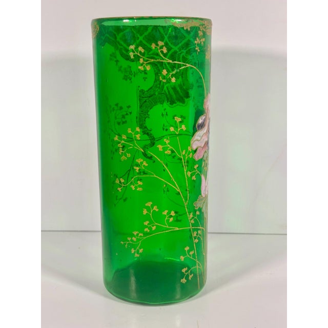 Glass Legras Mont Joye Enameled Art Glass Vase c. 1900 For Sale - Image 7 of 10