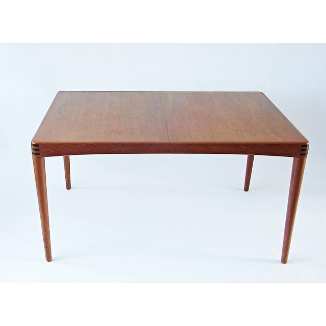 Tappede Extendable Dining Table in Teak by Henry W. Klein for Bramin, 1960s For Sale - Image 13 of 13