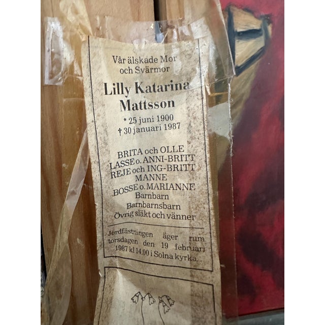 Britta Ringvall, Vase, 1960s, Oil on Canvas, Framed For Sale - Image 18 of 18