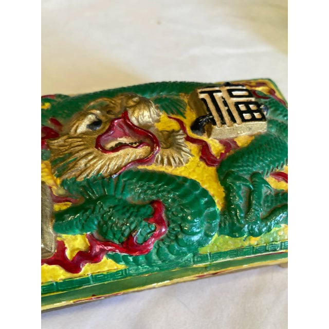 Elevate your collection with this exquisite Dresdencraft Dragon Ceramic Box, a true standout among vintage finds. The...