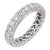 Mid Century 1.80 Carat Diamond Platinum Eternity Band, Size 10 For Sale