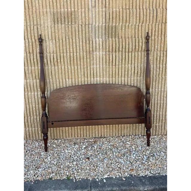 Georgian Style Carved Queen Size Poster Bed by White Furniture For Sale - Image 13 of 18