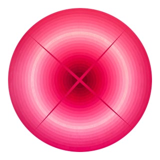 Contemporary Abstract Acrylic on Italian Poplar Board "Light Interaction (Rose Madder)" by Andy Harwood For Sale