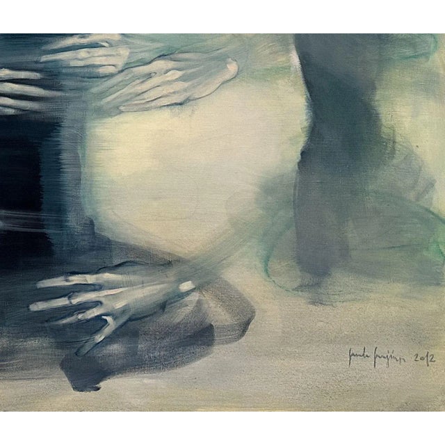 Author: Sanda Skujiņa, Storm, oil on canvas, size: 95 x 120 cm, year of 2012