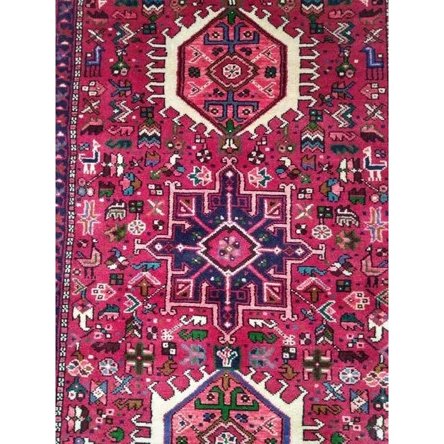 Persian Vintage Heriz Runner For Sale - Image 3 of 7