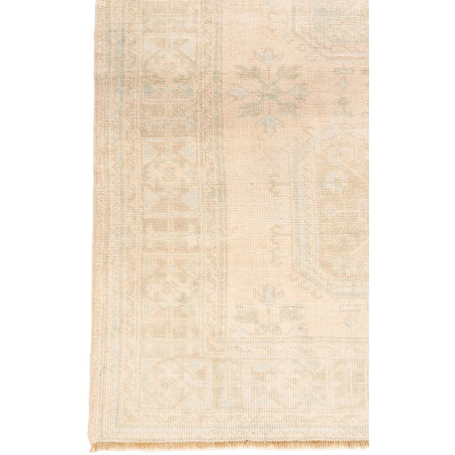 1940s Vintage Circa 1940 Subdued Turkish Oushak Runner 4ft 7in X 11ft 3in For Sale - Image 5 of 9