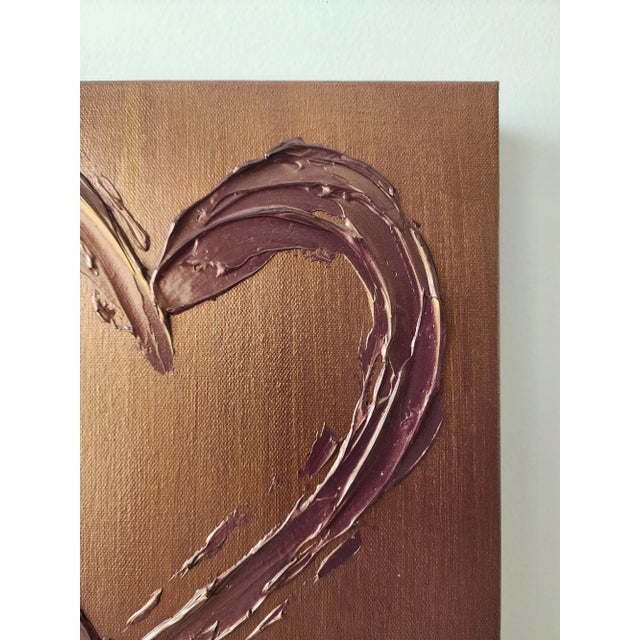 Paint Copper Heart Painting For Sale - Image 7 of 8