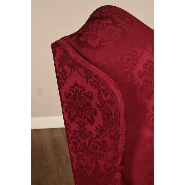 Baker Stately Homes Collection Pair of Carved Wingback Armchairs For Sale - Image 9 of 18